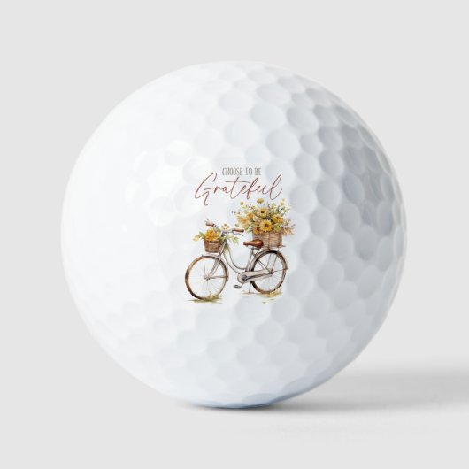 Kies om dankbaar te zijn - Bicycle & Rustic Herfst Golfballen (Voorkant)
