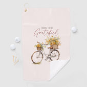 Kies om dankbaar te zijn - Bicycle & Rustic Herfst Golfhanddoek (Insitu)