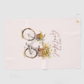 Kies om dankbaar te zijn - Bicycle & Rustic Herfst Golfhanddoek (Horizontaal)