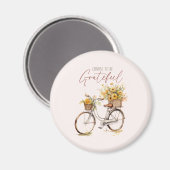 Kies om dankbaar te zijn - Bicycle & Rustic Herfst Magneet (Voorkant / Achterkant)