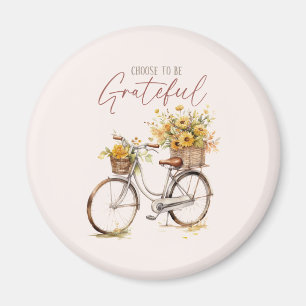 Kies om dankbaar te zijn - Bicycle & Rustic Herfst Magneet