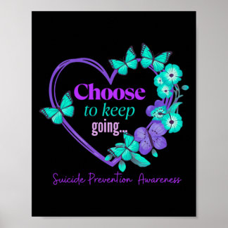 Kies om door te gaan Heartflower Vrouwen Poster