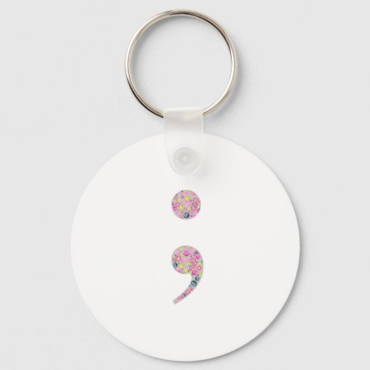 Kies om door te gaan | Semicolon Sleutelhanger (Voorkant)