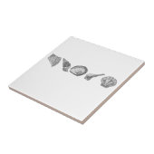 Kies om het even welke Seashells van de Kleur Tegeltje (Zijkant)