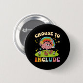 Kies om neurodiversiteit autisme leraar te include ronde button 5,7 cm (Voorkant /achterkant)