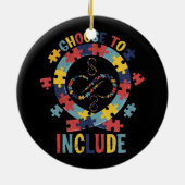 Kies om speciaal docent Autism Awareness Keramisch Ornament (Achterkant)