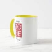 Kies om tevreden te zijn mok (Voorkant links)