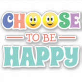 Kies om tevreden te zijn sticker (Voorkant)