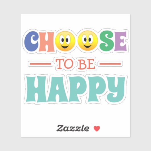 Kies om tevreden te zijn sticker (Vel)