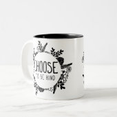 Kies om zwart te zijn tweekleurige koffiemok (Voorkant links)