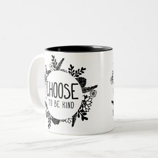 Kies om zwart te zijn tweekleurige koffiemok (Voorkant links)