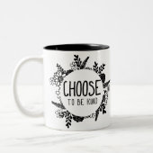 Kies om zwart te zijn tweekleurige koffiemok (Links)