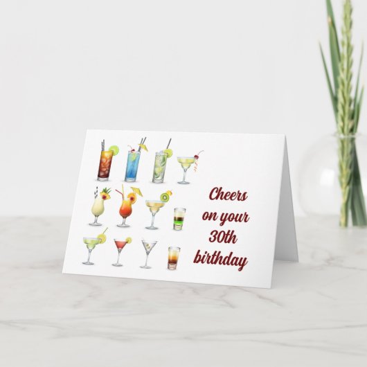 KIES OP UW **30e BIRTHDAY** Kaart (Voorkant)