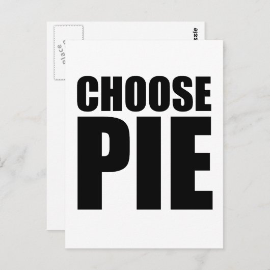 Kies Pie Briefkaart (Voorkant / Achterkant)