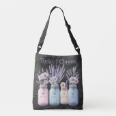 Kies Positivity Mason Jar Faith Hope Love & Joy Crossbody Tas (Achterkant)