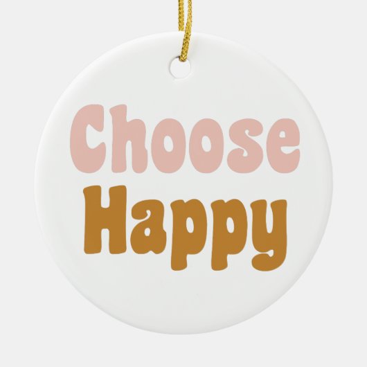 Kies Retro Lettering Kerst Ornament (Voorkant)