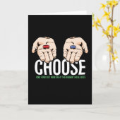 Kies Rode Pil  - rode pil geslikt - cadeau Kaart (Gele Bloem)