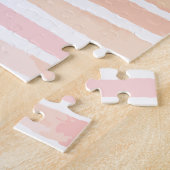 Kies Roze Waterverf Stripes met roze ritssluiting Legpuzzel (Zijkant)