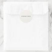 Kies Rustige Ronde Sticker – Calm Living Serie (Tas)