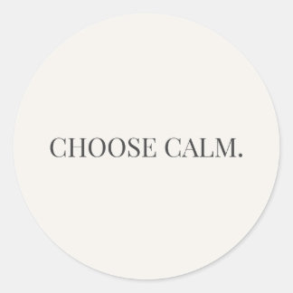 Kies Rustige Ronde Sticker – Calm Living Serie