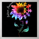 Kies Sind Autism Awareness Sunflower Mama Poster<br><div class="desc">Kies Sind Autism Awareness Sunflower Mama</div>