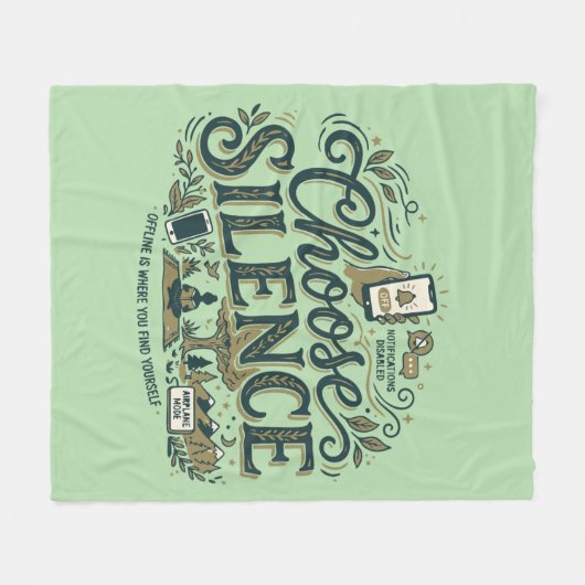 Kies Stilte Fleece Deken (Voorkant (Horizontaal))