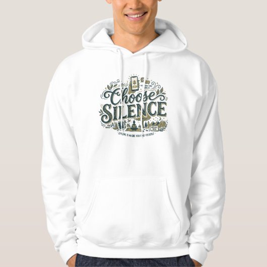 Kies Stilte Hoodie (Voorkant)