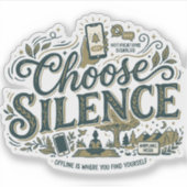 Kies Stilte Sticker (Voorkant)
