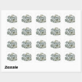 Kies Stilte Vierkante Sticker (Vel)
