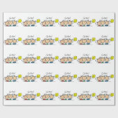 Kies Team Stick Figuur Cheerleader Verpakkingspapi Cadeaupapier (Vlak)