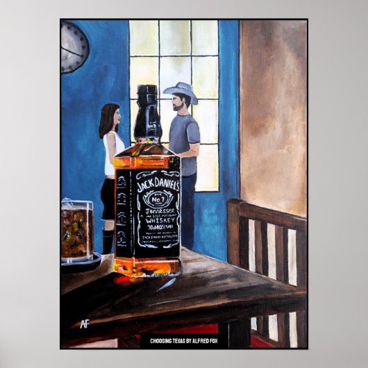 Kies Texas Schilderij van Alfred Fox Poster (Voorkant)