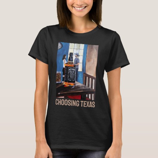 Kies Texas Schilderij van Alfred Fox T-shirt (Voorkant)