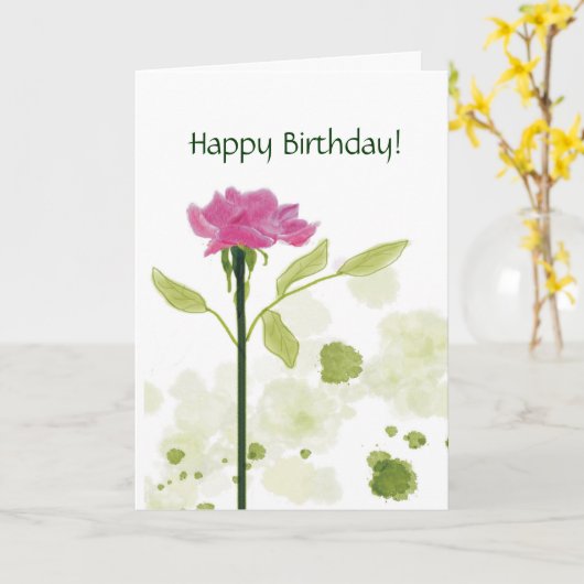 Kies toenam het Wenskaart van de Verjaardag uit Kaart (Gele Bloem)