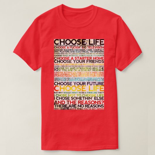 Kies Trainspotting T-shirt (Design voorkant)