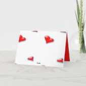 Kies Typografische I LOVE You Rode Hart Wenskaart Kaart (Achterkant)