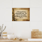Kies u deze dag (Joshua 24:15) Poster (Keuken)