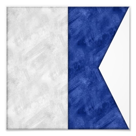 Kies uit 26 Waterverf Nautical Maritime Flags Foto Afdruk (Voorkant)