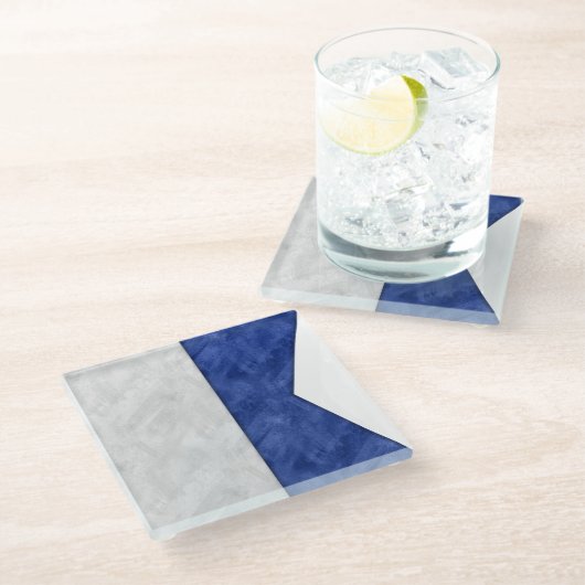 Kies uit 26 Waterverf Nautical Maritime Flags Glazen Onderzetter (Schuin)