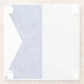 Kies uit 26 Waterverf Nautical Maritime Flags Glazen Onderzetter (Achterkant)