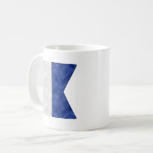 Kies uit 26 Waterverf Nautical Maritime Flags Koffiemok (Voorkant links)