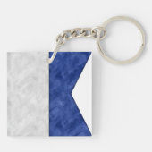 Kies uit 26 Waterverf Nautical Maritime Flags Sleutelhanger (Achterkant)