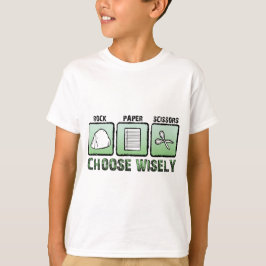 "Kies uit de grond"-schaar voor rotatiepapier T-shirt