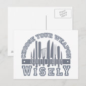 Kies uw aangepaste briefkaart Weapon (Voorkant / Achterkant)