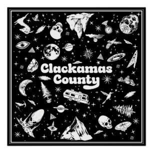Kies uw achtergrond Clackamas County Oregon Perfect Poster