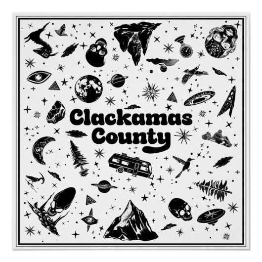 Kies uw achtergrond Clackamas County Oregon Perfect Poster (Voorkant)
