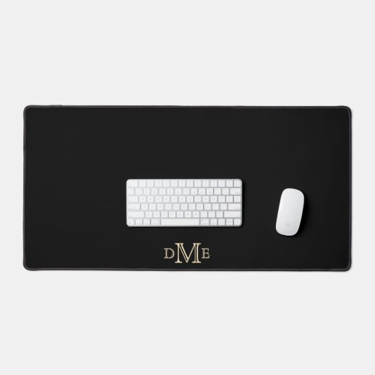 Kies uw achtergrond Gouden Monogram Minimalist Bureaumat (Keyboard & Muis)