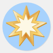 Kies uw achtergrondkleur Baha'i Sticker (Voorkant)