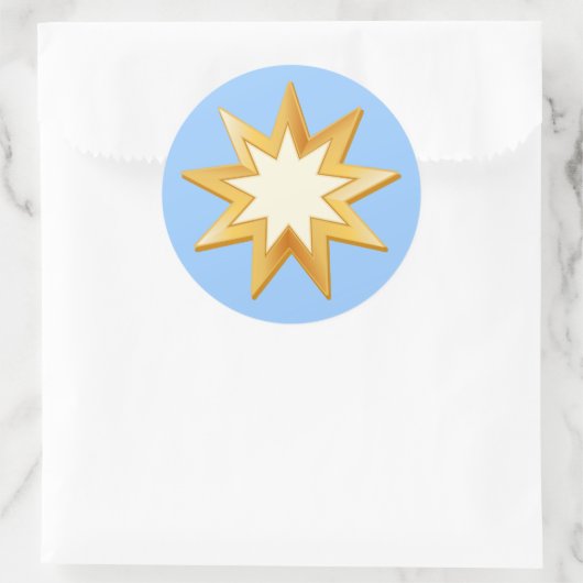 Kies uw achtergrondkleur Baha'i Sticker (Tas)