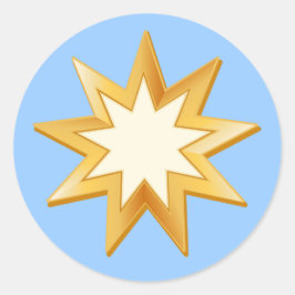 Kies uw achtergrondkleur Baha'i Sticker