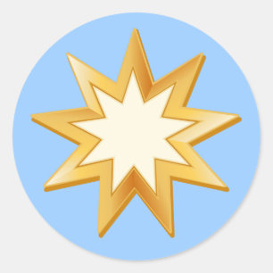Kies uw achtergrondkleur Baha'i Sticker